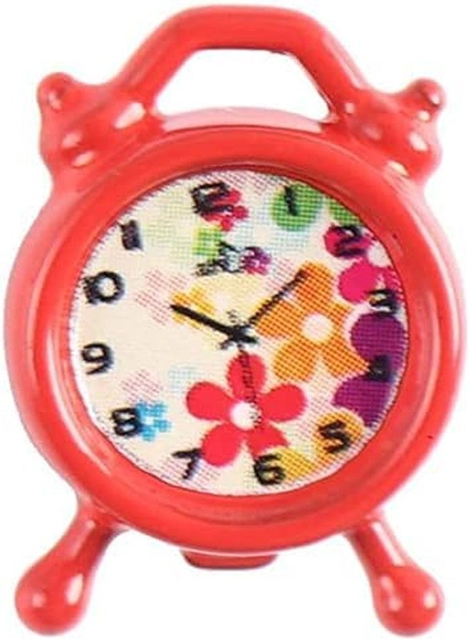 Zhuluck 1Pc Red Cute Dollhouse Accessories Miniature Clock Dollhouse Furniture Decoration Doll House Accessories Small and Exquisite,Mini Clock for Fashion Accessories - Image 1